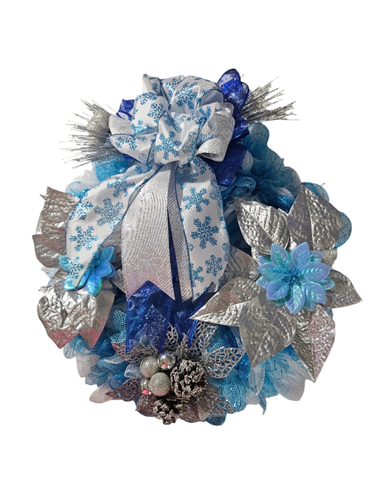 Blue and Silver Wreath
