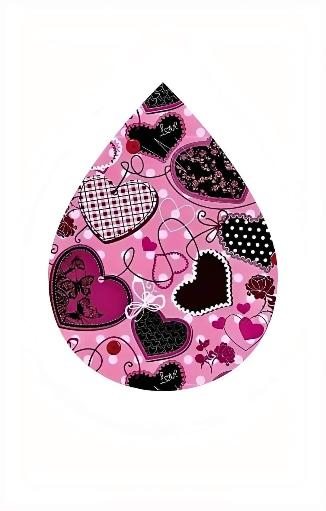 sublimation Heart earrings