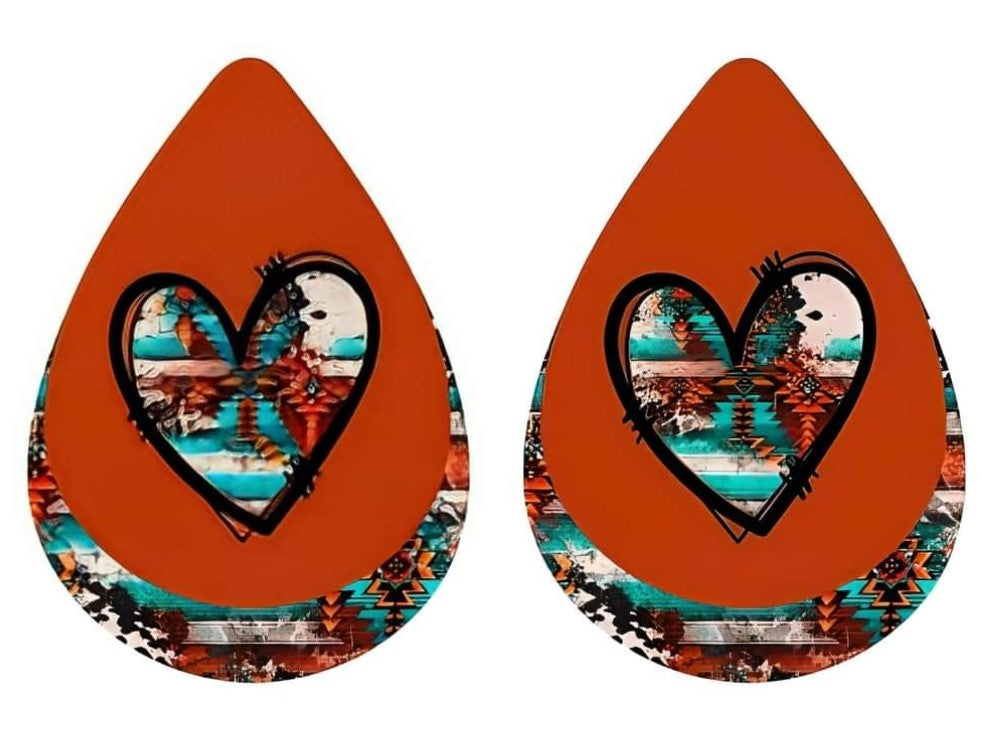Country Hearts Earrings