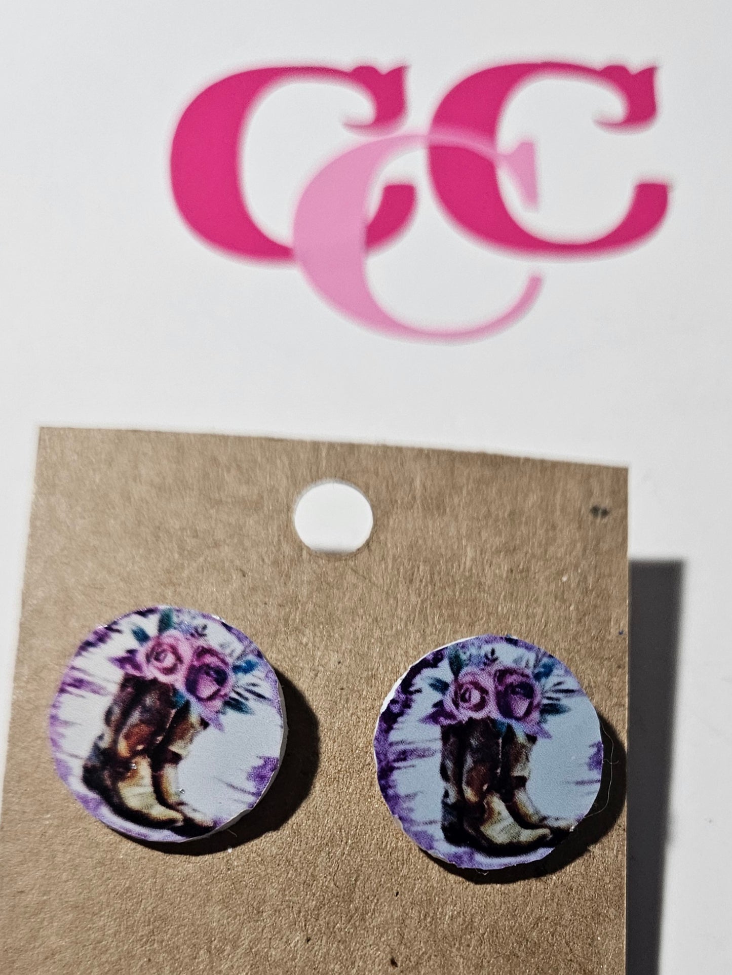 Purple Button Studs